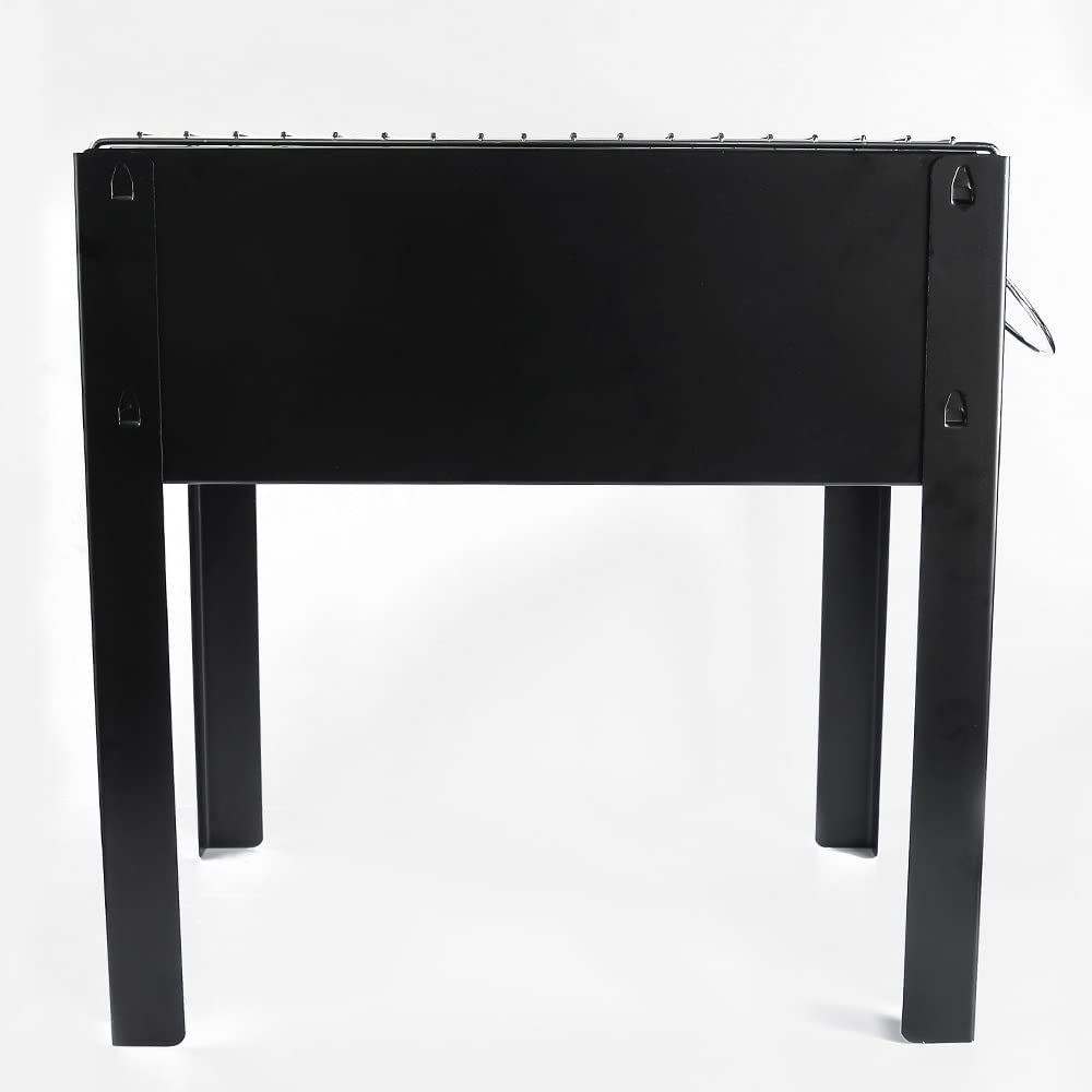 Parrilla de Carbón WgGUIF Rectangular – Acero Inoxidable, con 4 Patas, Portátil para Camping y Picnic al Aire Libre