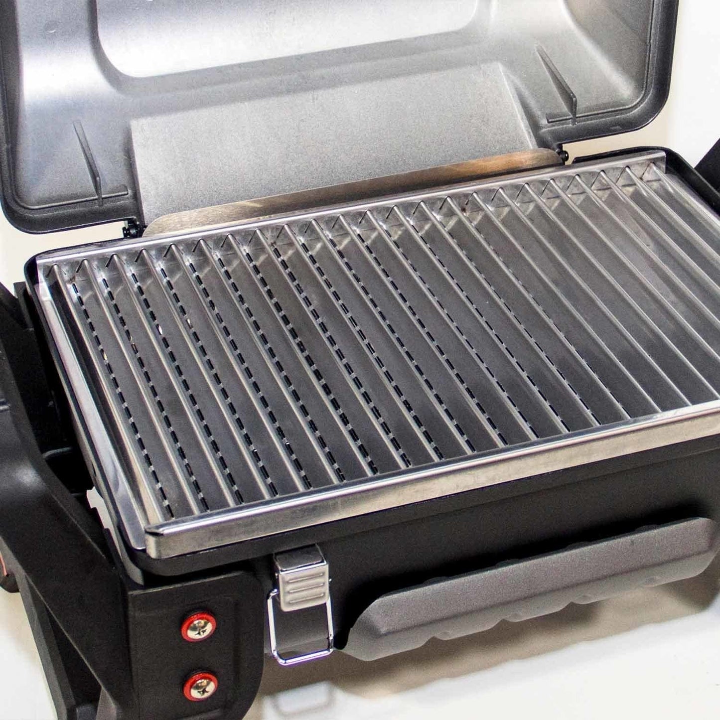 Parrilla de Carbón con Carrito y Tapa – BBQ XL con Ruedas, Termómetro y Estante Abatible – Acero Inoxidable Negro – KESSER®