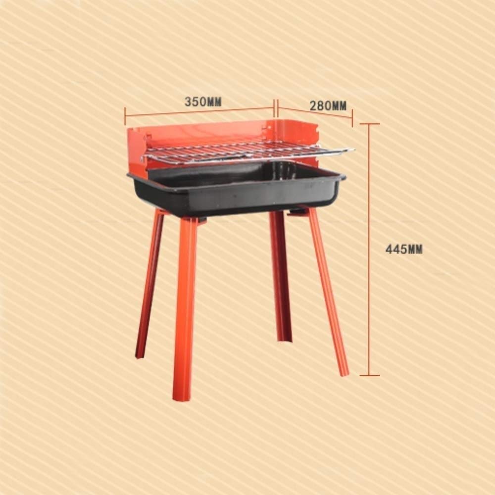 Parrilla de Carbón Plegable WgGUIF – Portátil, de Acero Inoxidable, Ideal para Camping, Picnic y Jardín, Sin Tornillos, Fácil Montaje