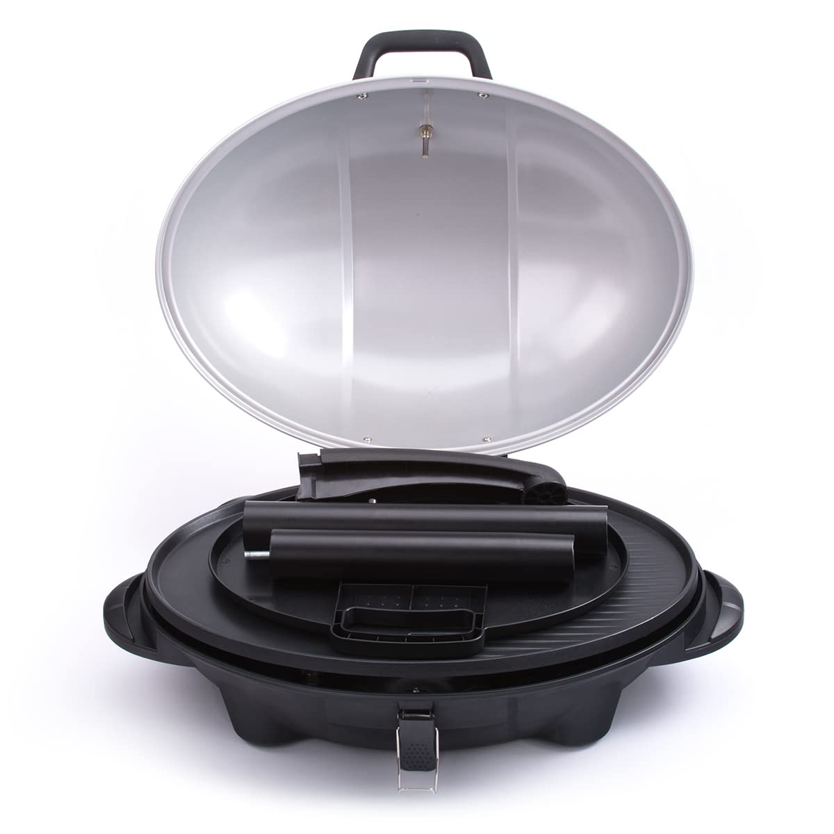 Parrilla Eléctrica Cloer 6789, 2400 W, Superficie Antiadherente de 38,5 x 52,5 cm, Uso Interior y Exterior, Soporte Desmontable