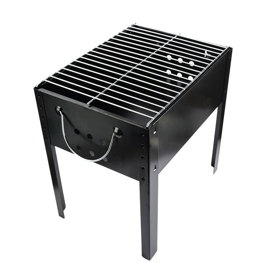 Parrilla de Carbón WgGUIF Rectangular – Acero Inoxidable, con 4 Patas, Portátil para Camping y Picnic al Aire Libre