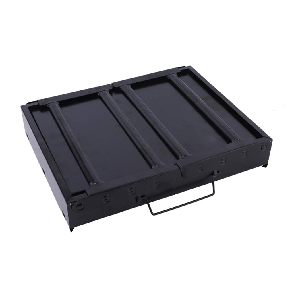 Parrilla de Carbón Portátil WgGUIF – BBQ Plegable de Acero Inoxidable 430, Compacta y Ligera para Camping y Exteriores