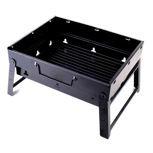 Parrilla de Carbón Portátil WgGUIF – BBQ Plegable de Acero Inoxidable 430, Compacta y Ligera para Camping y Exteriores