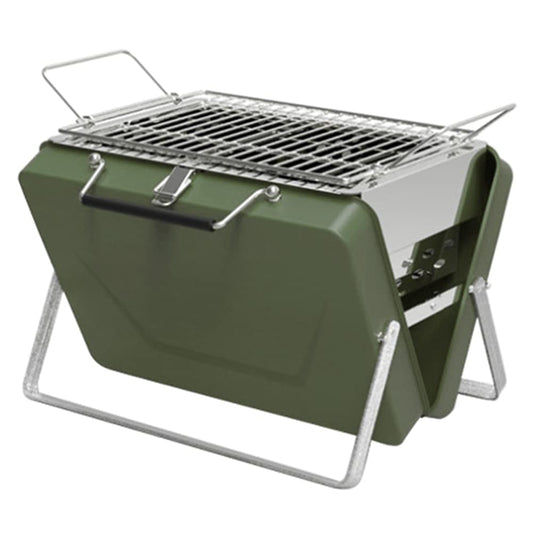 Parrilla de Carbón WgGUIF Plegable – Portátil de Acero Inoxidable con Rejilla, Ideal para Camping y Picnic