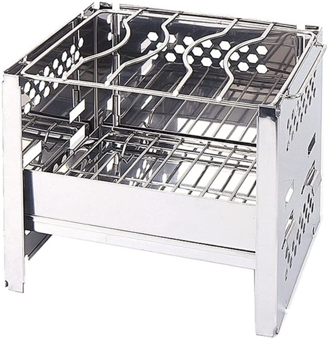 Parrilla de Gas WgGUIF Plegable – Acero Inoxidable con Rejilla, Portátil para Barbacoa al Aire Libre