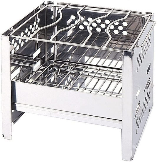 Parrilla de Gas WgGUIF Plegable – Acero Inoxidable con Rejilla, Portátil para Barbacoa al Aire Libre