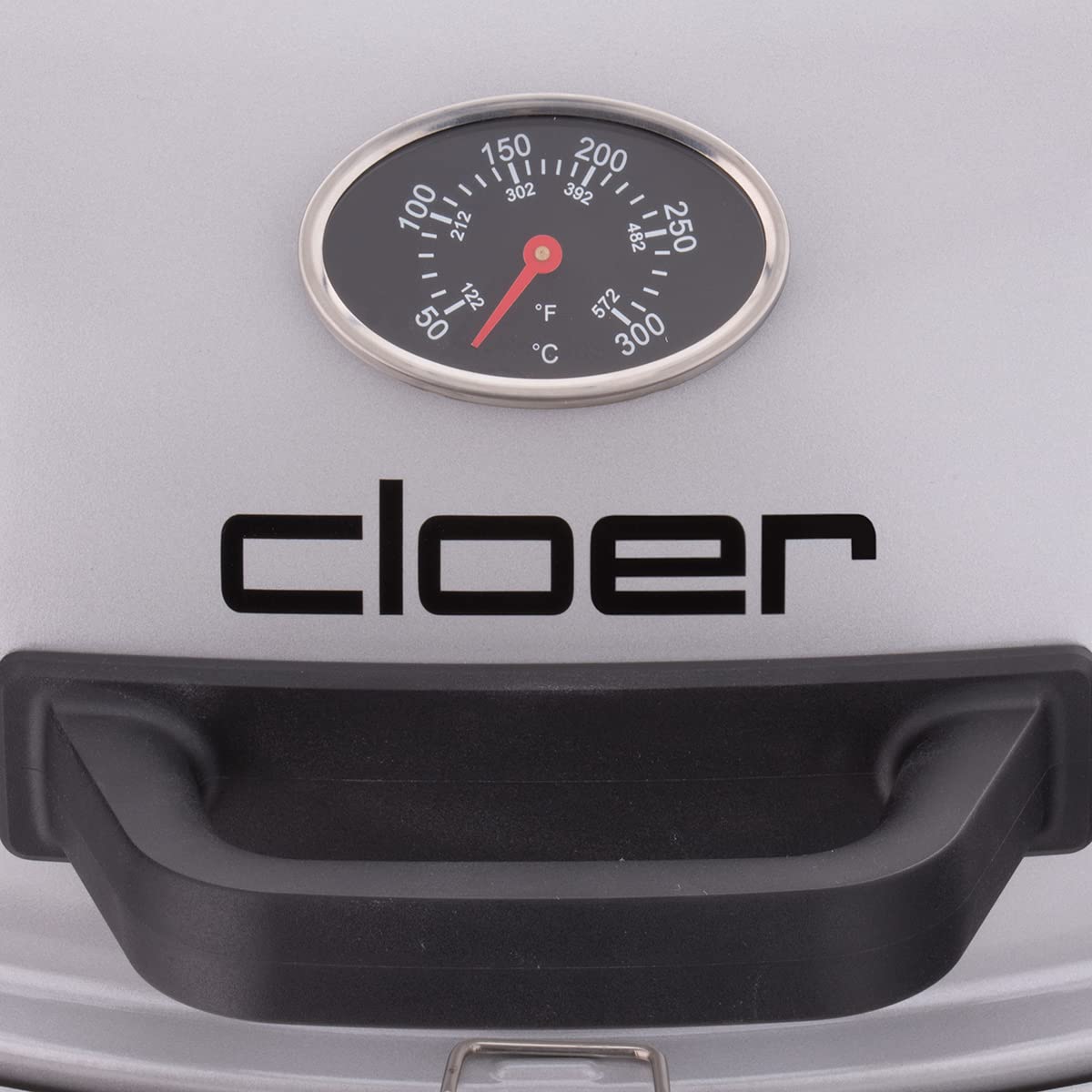Parrilla Eléctrica Cloer 6789, 2400 W, Superficie Antiadherente de 38,5 x 52,5 cm, Uso Interior y Exterior, Soporte Desmontable