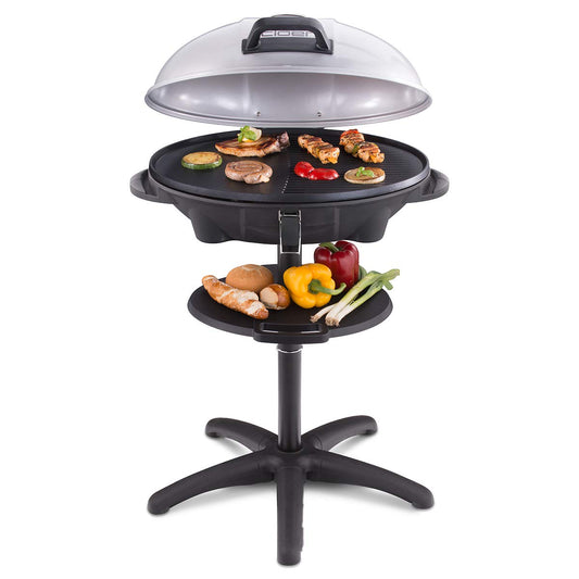 Parrilla Eléctrica Cloer 6789, 2400 W, Superficie Antiadherente de 38,5 x 52,5 cm, Uso Interior y Exterior, Soporte Desmontable