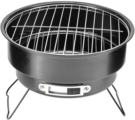 Parrilla de Carbón Portátil WgGUIF – BBQ Plegable de Acero Inoxidable con Control de Temperatura, Ideal para Jardín, Camping y Playa