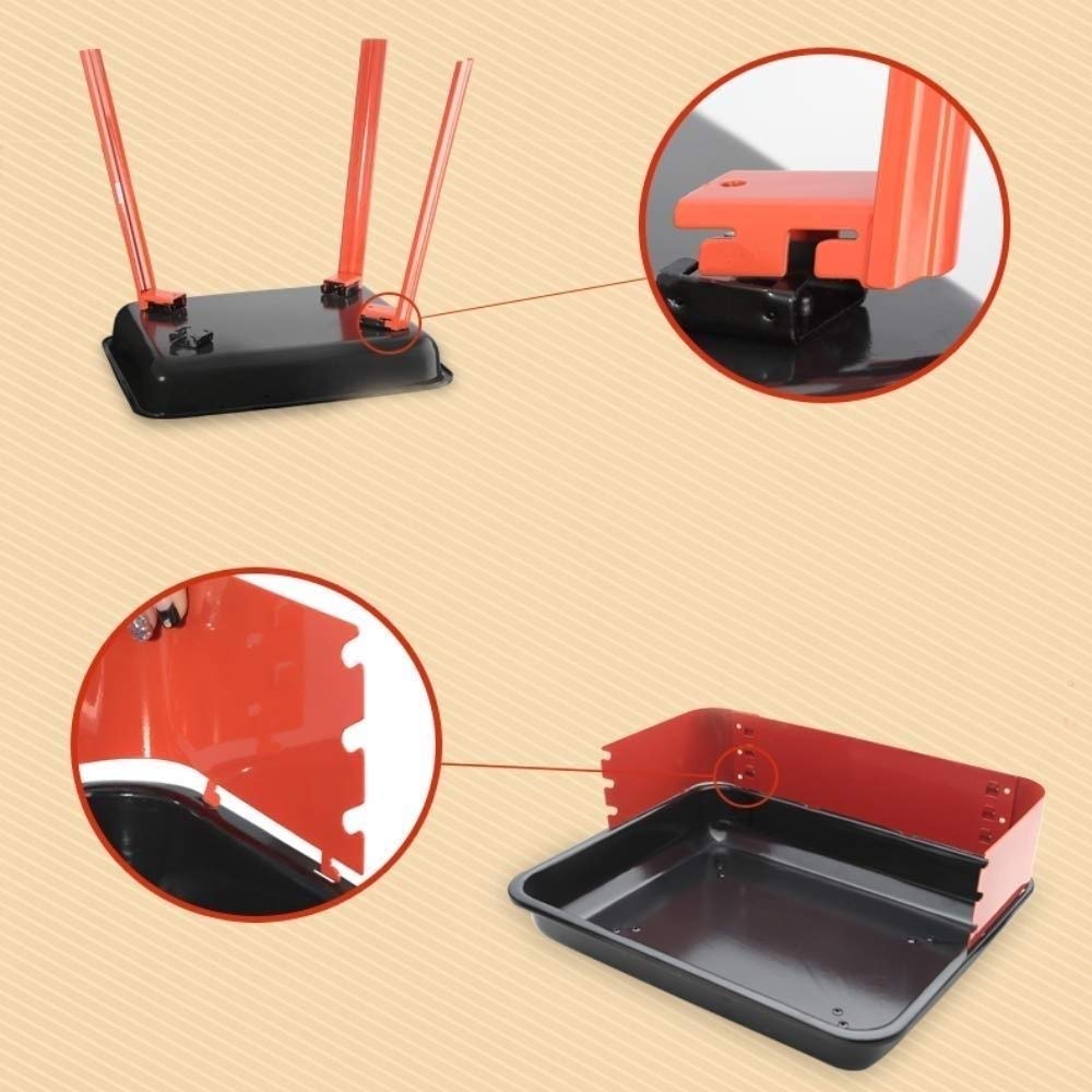Parrilla de Carbón Plegable WgGUIF – Portátil, de Acero Inoxidable, Ideal para Camping, Picnic y Jardín, Sin Tornillos, Fácil Montaje