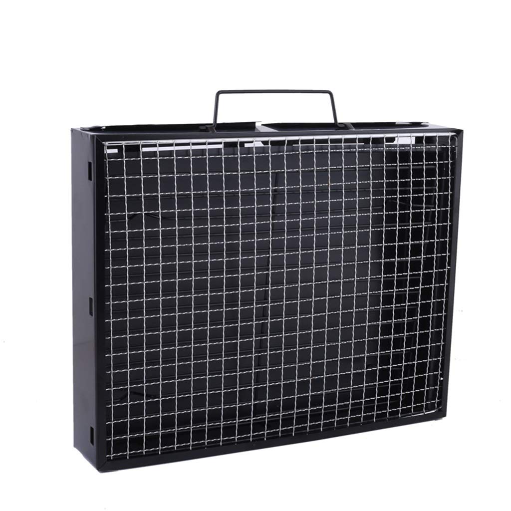 Parrilla de Carbón Portátil WgGUIF – BBQ Plegable de Acero Inoxidable 430, Compacta y Ligera para Camping y Exteriores