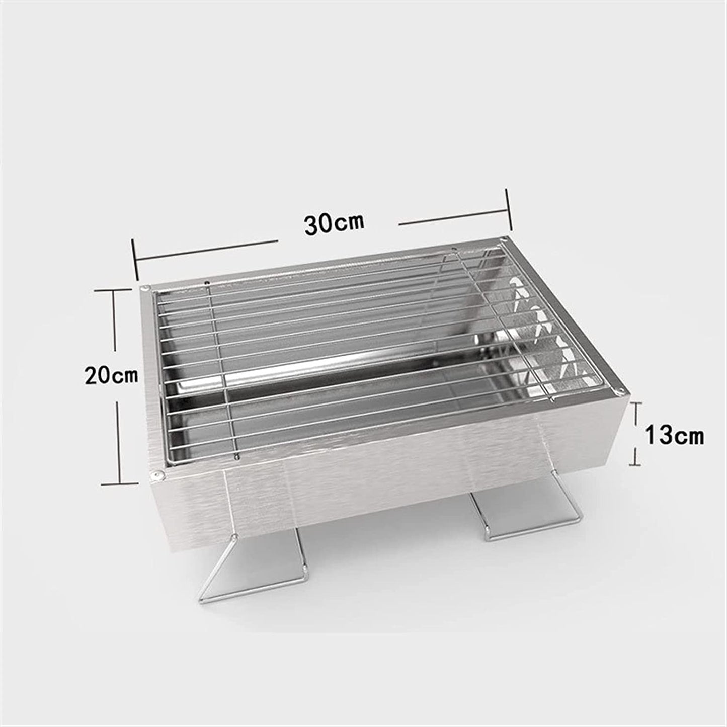 Parrilla de Carbón Portátil WgGUIF – Mini BBQ Plegable de Acero Inoxidable, Ideal para Camping y Exteriores