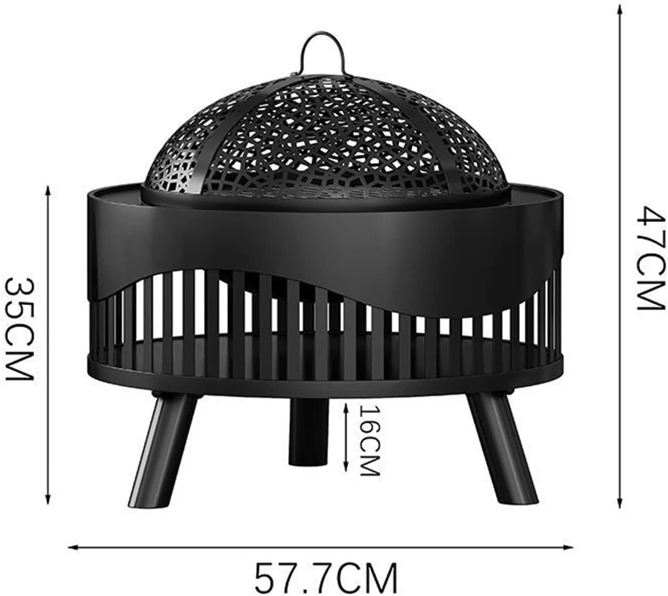 Parrilla de Carbón Portátil WgGUIF – BBQ Plegable de Acero Inoxidable con Control de Temperatura, Ideal para Jardín, Camping y Playa