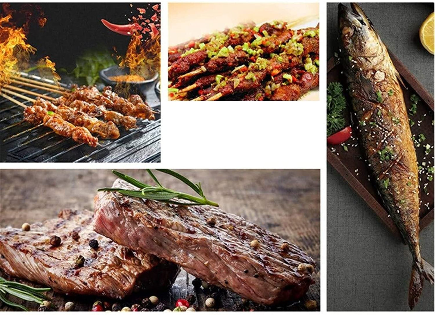Parrilla de Carbón Portátil WgGUIF – BBQ Plegable de Acero Inoxidable con Altura Ajustable y Superficie Antiadherente para Camping y Exterior