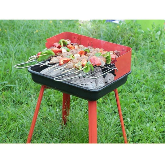Parrilla de Carbón Plegable WgGUIF – Portátil, de Acero Inoxidable, Ideal para Camping, Picnic y Jardín, Sin Tornillos, Fácil Montaje